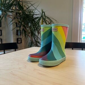 Hunter kids rainbow rain boots